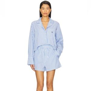 Polo Ralph Lauren Intimates Blue Hydrangea & White Cloud Cotton Pajama Set